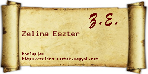 Zelina Eszter névjegykártya