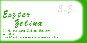 eszter zelina business card